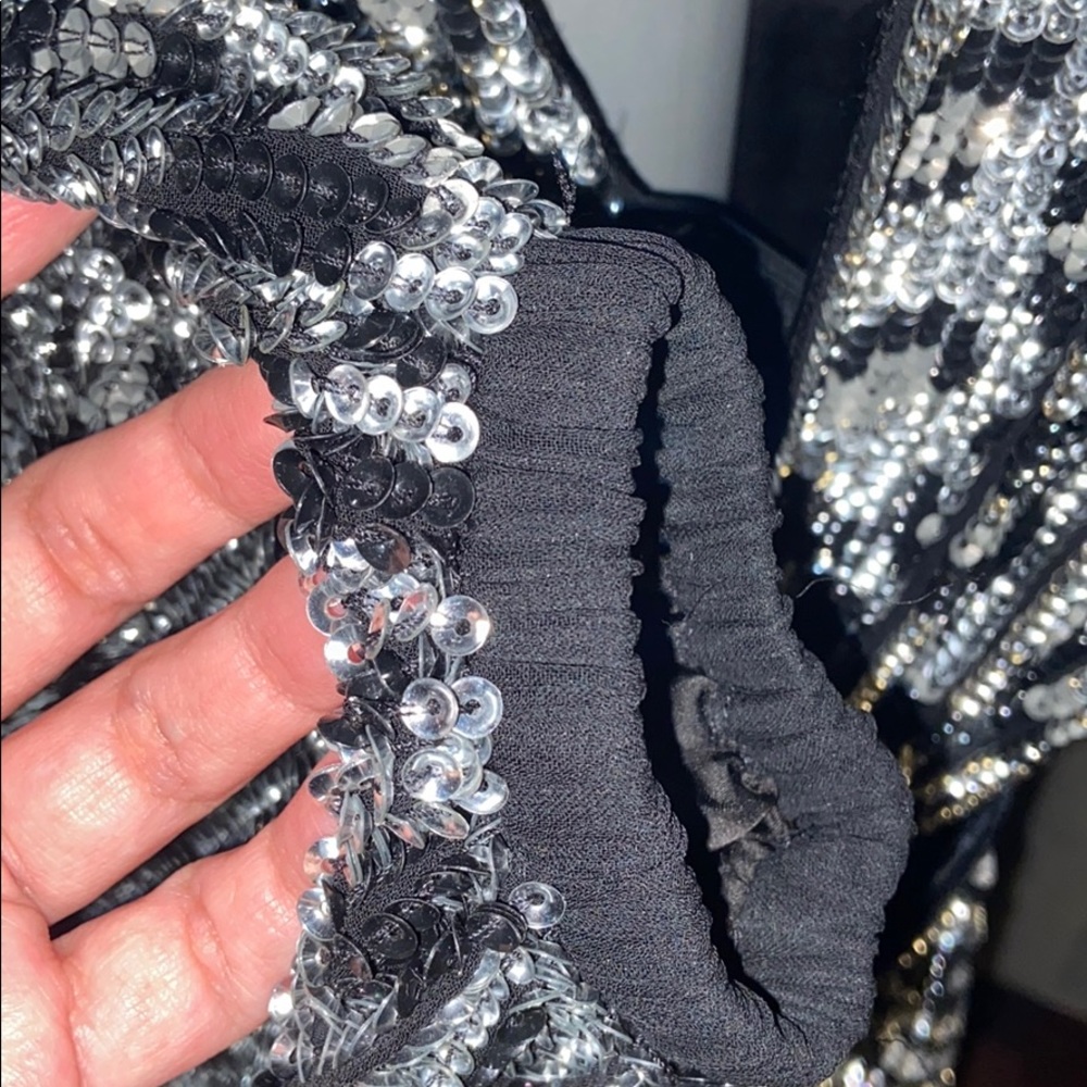 Retrofête Animal Print Sequin Robe Dress - Picture 8 of 9